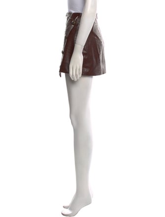 Veronica Beard Faux Leather Mini Skirt