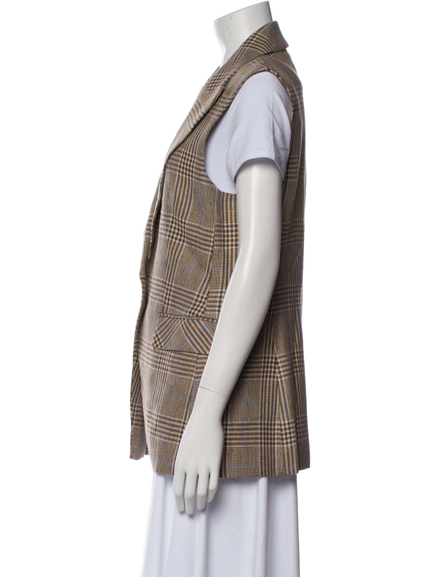Veronica Beard Plaid Print Vest w/ Tags