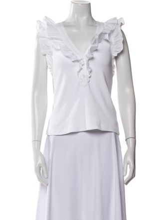 Veronica Beard V-Neck Sleeveless Top