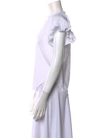 Veronica Beard V-Neck Short Sleeve Top