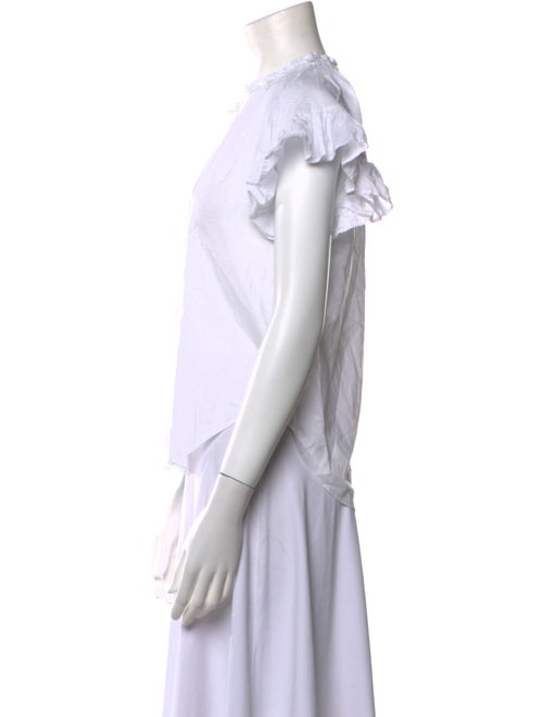 Veronica Beard V-Neck Short Sleeve Top