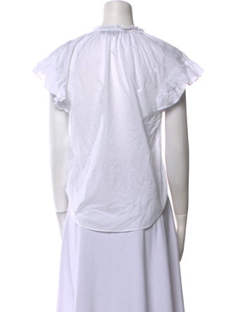 Veronica Beard V-Neck Short Sleeve Top