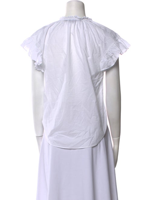 Veronica Beard V-Neck Short Sleeve Top