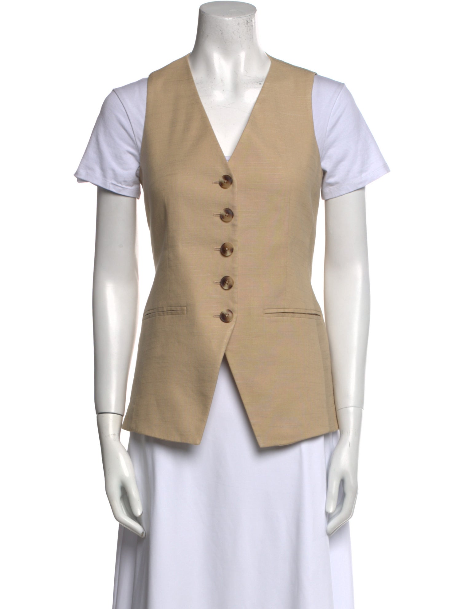 Veronica Beard V-Neck Short Sleeve Top