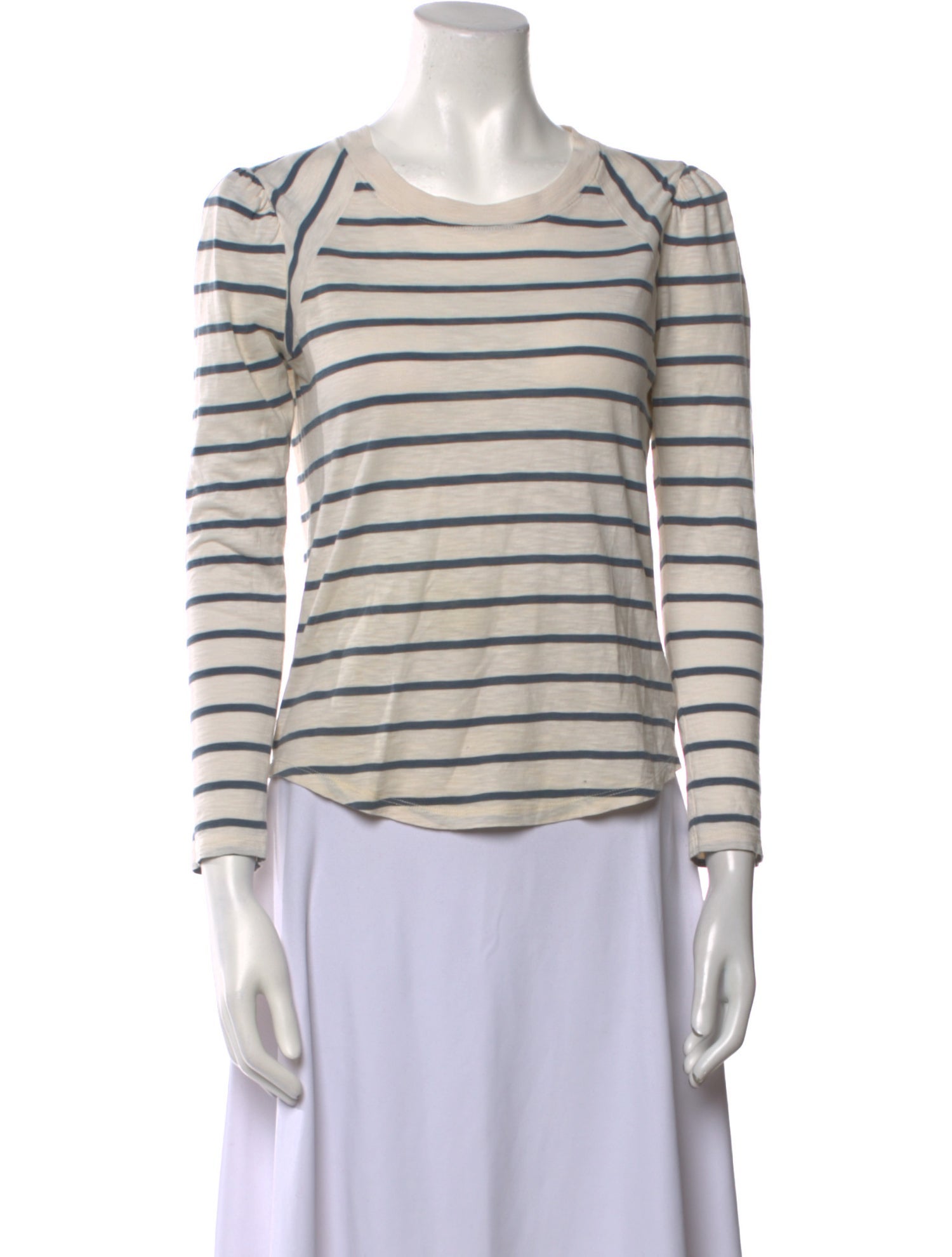 Veronica Beard Striped Scoop Neck Top