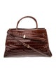 Veronica Beard Embossed Leather Top Handle Bag
