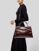 Veronica Beard Embossed Leather Top Handle Bag