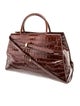 Veronica Beard Embossed Leather Top Handle Bag