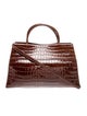 Veronica Beard Embossed Leather Top Handle Bag