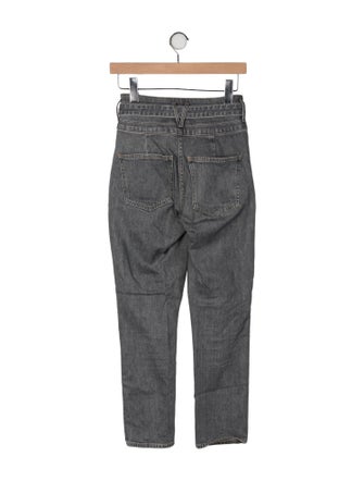 Veronica Beard High-Rise Straight Leg Jeans