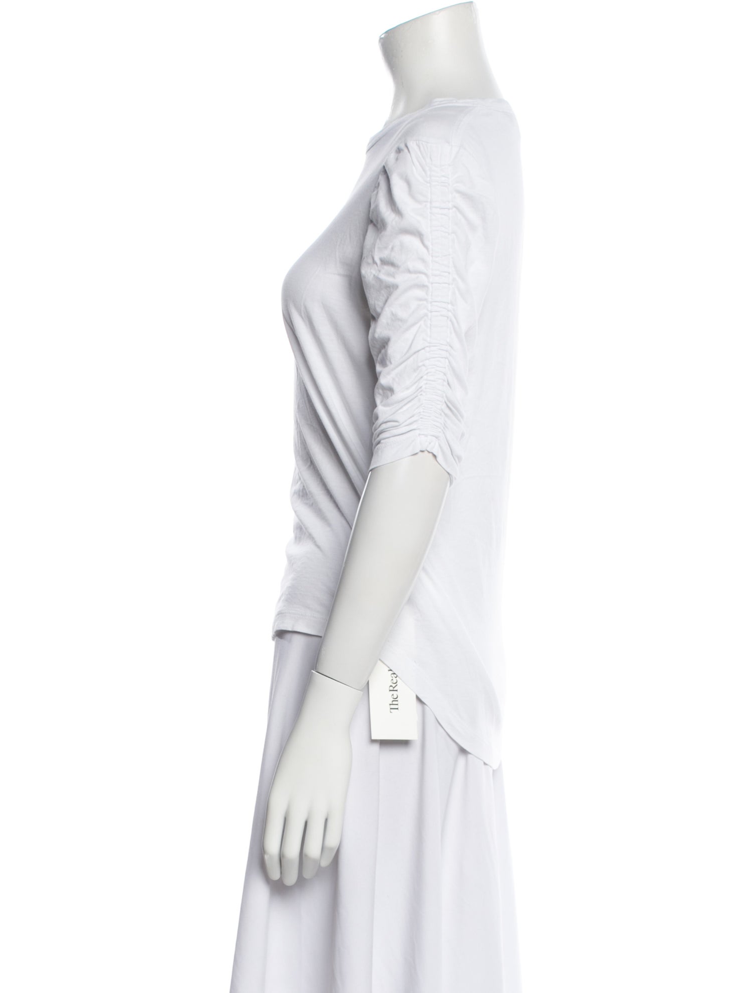 Veronica Beard Crew Neck Three-Quarter Sleeve T-Shirt