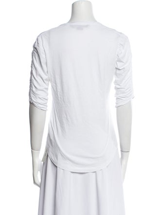 Veronica Beard Crew Neck Three-Quarter Sleeve T-Shirt