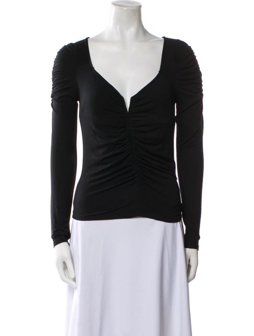 Veronica Beard V-Neck Long Sleeve Top