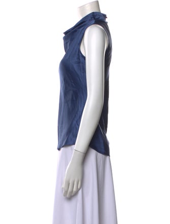 Veronica Beard Satin Cowl Neck Top