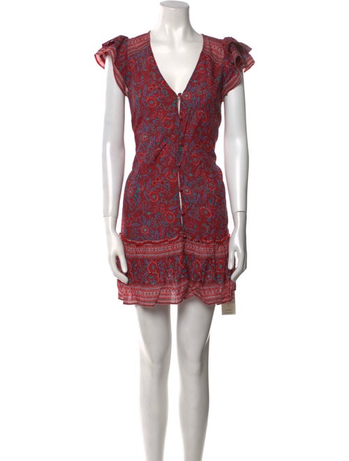 Veronica Beard Floral Print Mini Dress