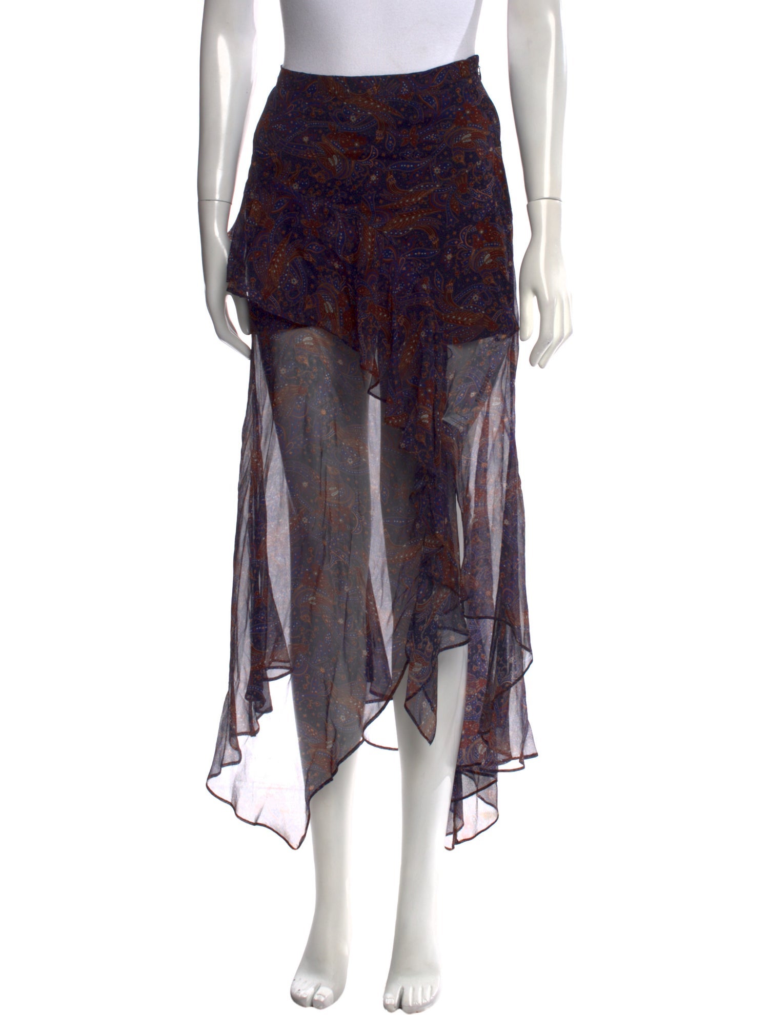 Veronica Beard Silk Midi Length Skirt