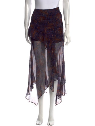 Veronica Beard Silk Midi Length Skirt