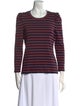 Veronica Beard Striped Crew Neck Top
