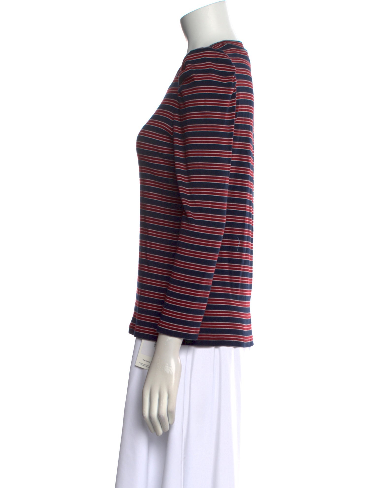 Veronica Beard Striped Crew Neck Top