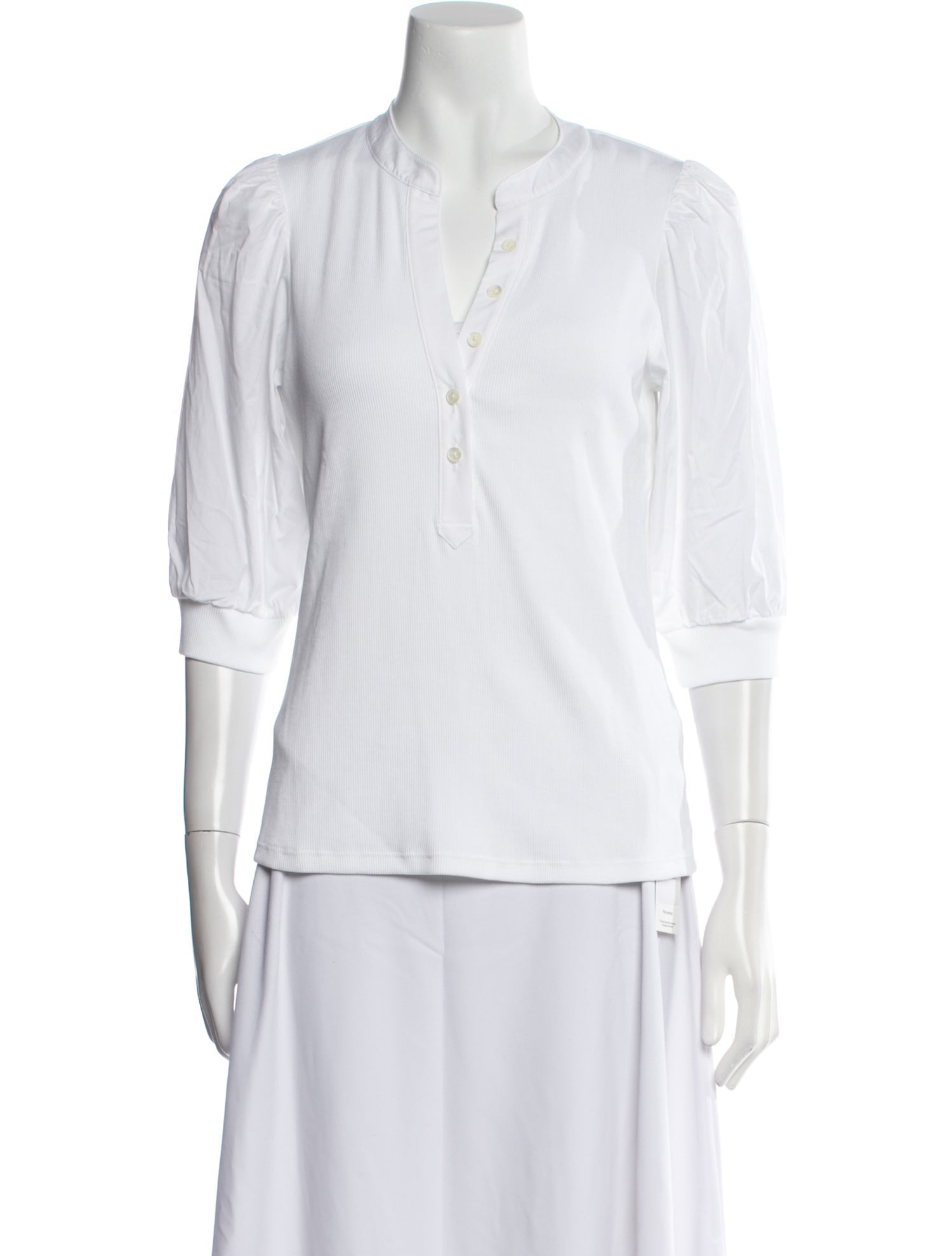 Veronica Beard V-Neck Three-Quarter Sleeve Polo w/ Tags