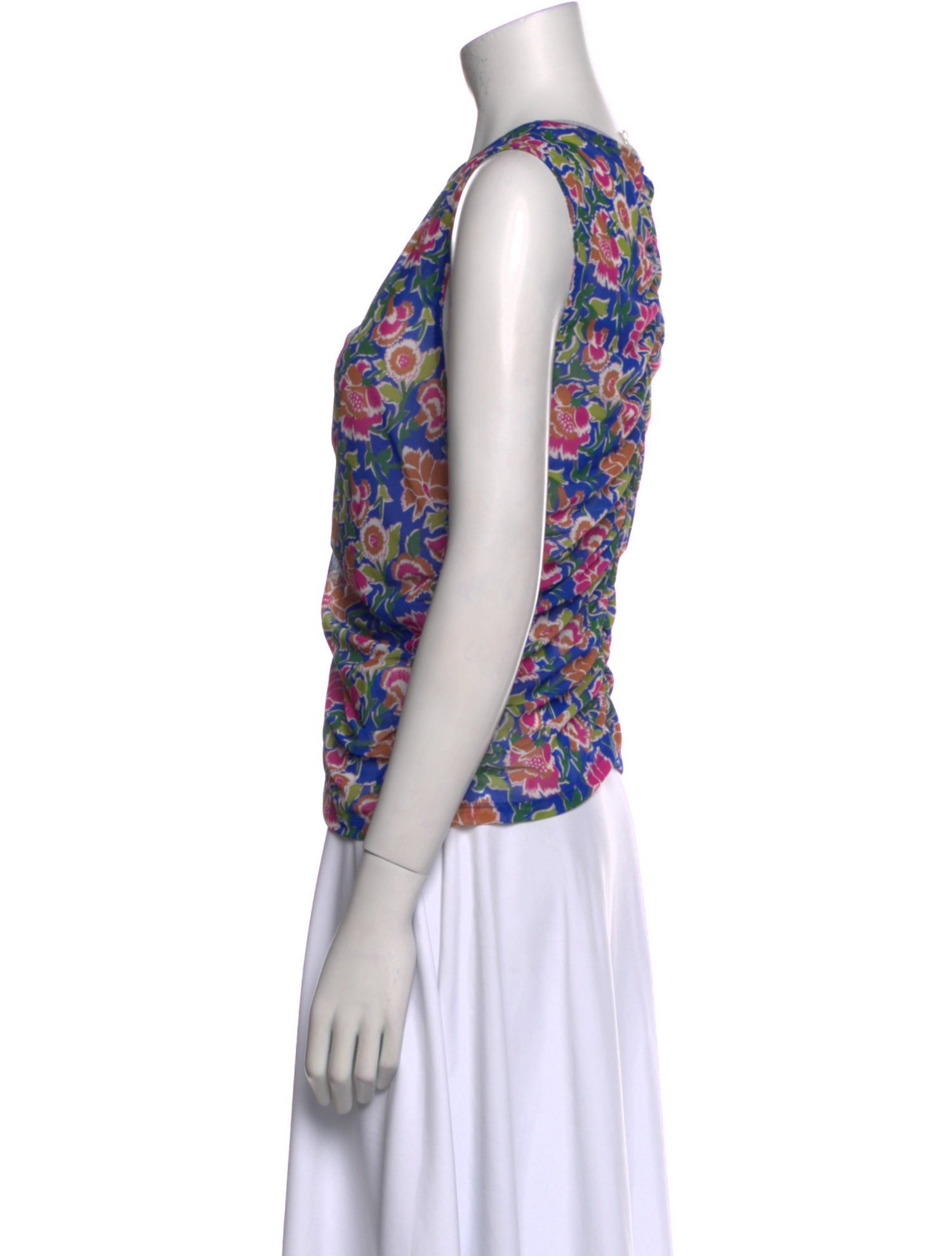 Veronica Beard Floral Print V-Neck Blouse w/ Tags