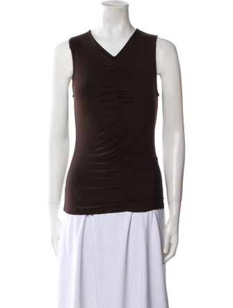 Veronica Beard V-Neck Sleeveless Top