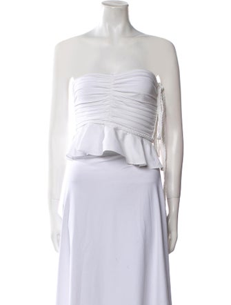 Veronica Beard Strapless Crop Top