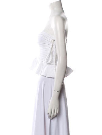 Veronica Beard Strapless Crop Top