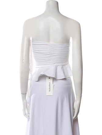 Veronica Beard Strapless Crop Top