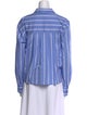 Veronica Beard Striped Long Sleeve Button-Up Top
