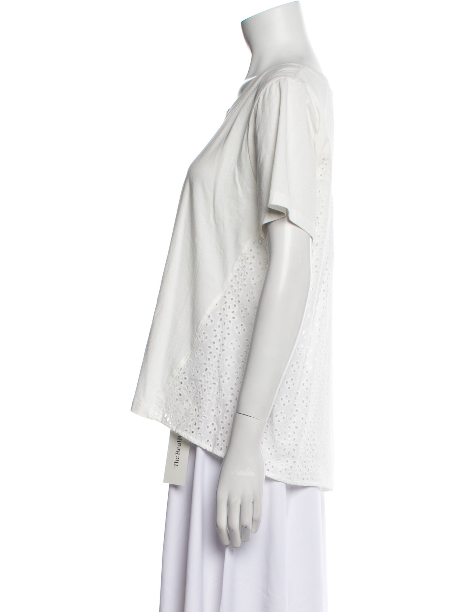 Veronica Beard Bateau Neckline Short Sleeve T-Shirt