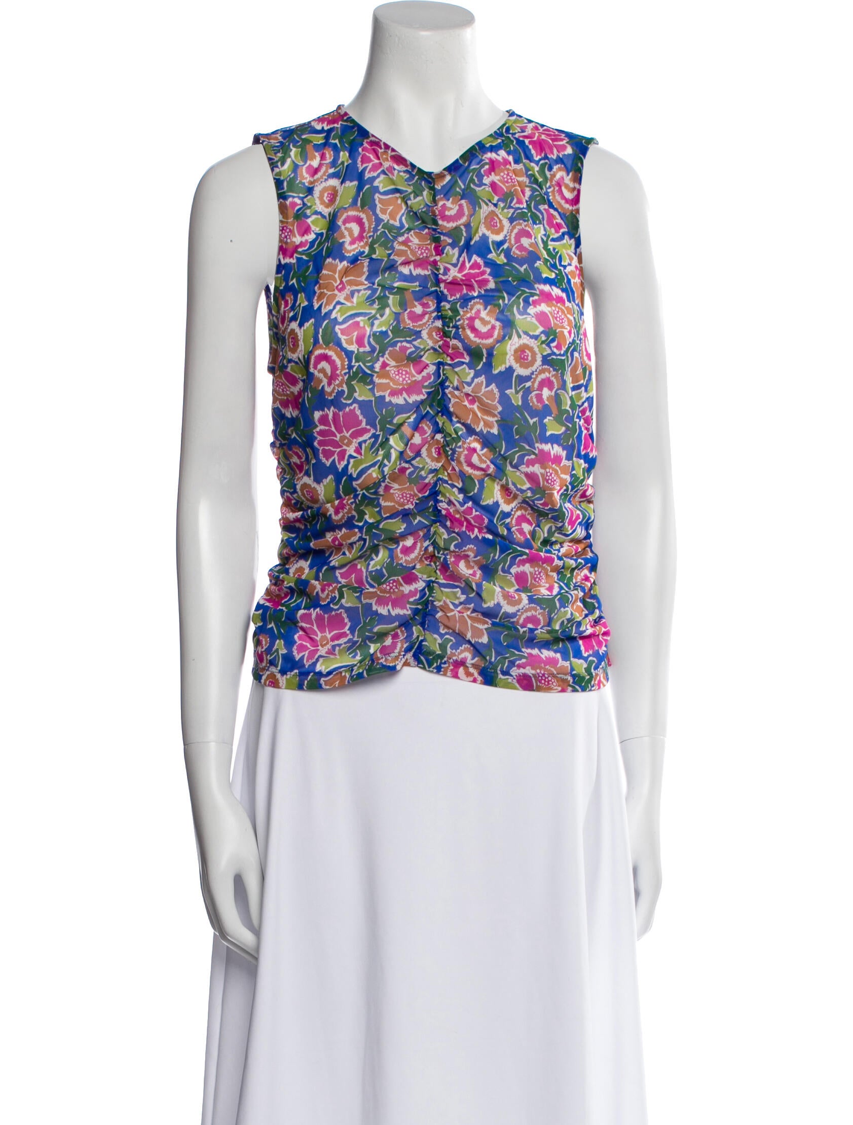 Veronica Beard Nylon Floral Print Blouse w/ Tags