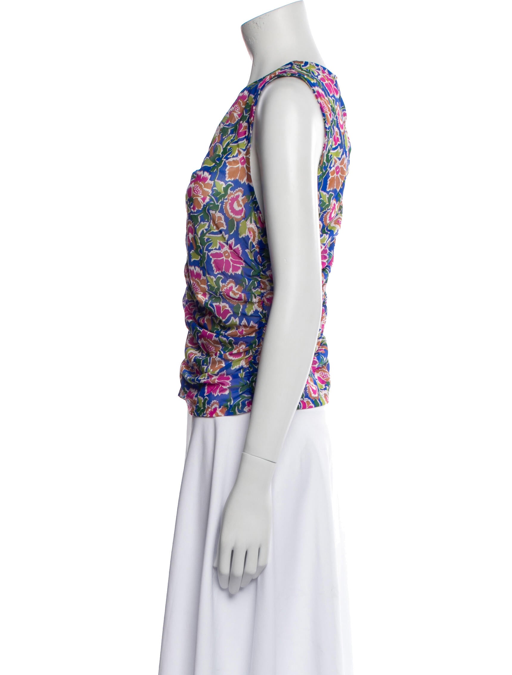 Veronica Beard Nylon Floral Print Blouse w/ Tags