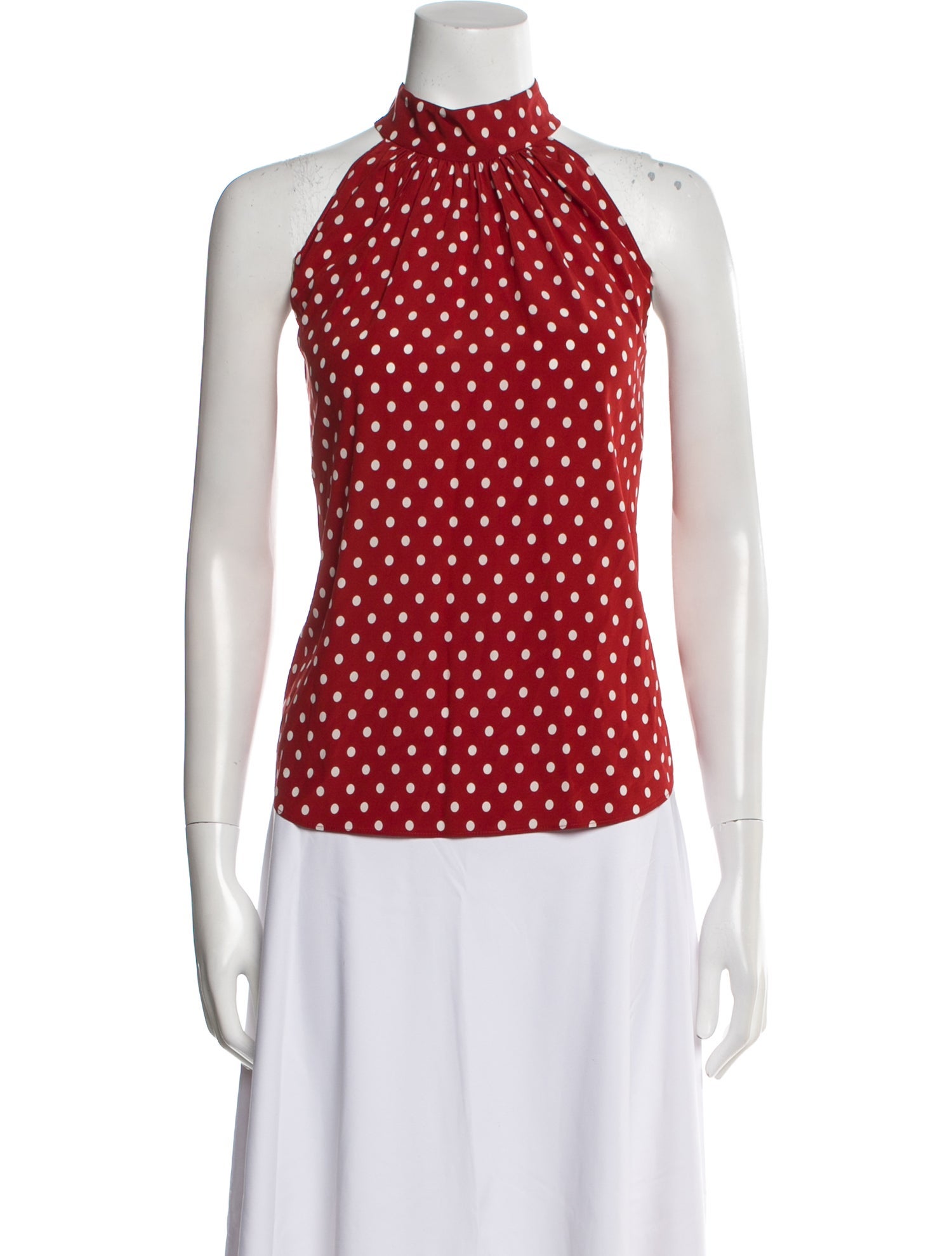 Veronica Beard Silk Polka Dot Print Blouse