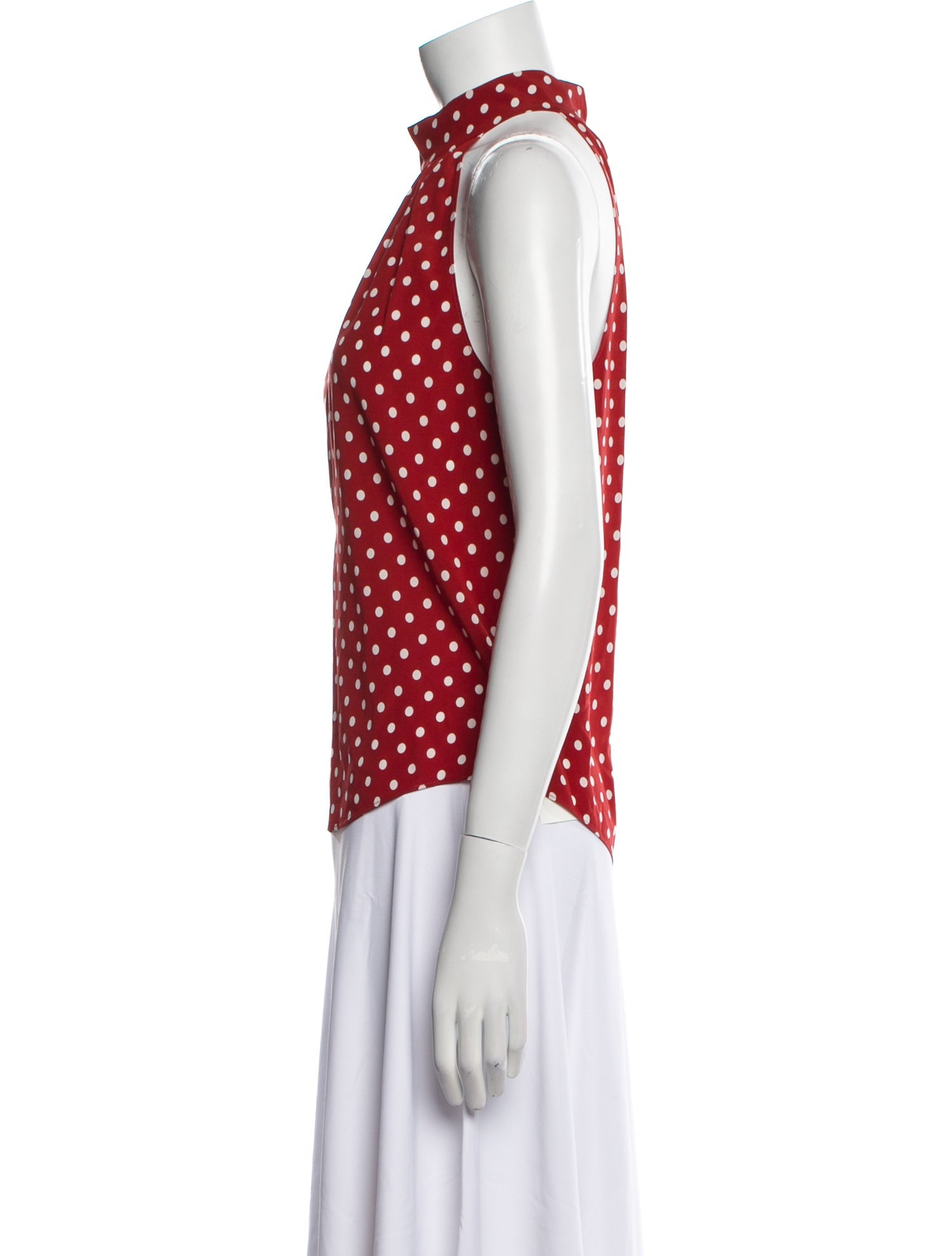 Veronica Beard Silk Polka Dot Print Blouse