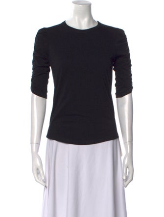 Veronica Beard Crew Neck Three-Quarter Sleeve T-Shirt