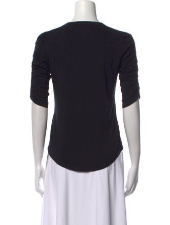 Veronica Beard Crew Neck Three-Quarter Sleeve T-Shirt