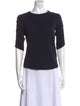 Veronica Beard Bateau Neckline Three-Quarter Sleeve T-Shirt