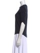 Veronica Beard Bateau Neckline Three-Quarter Sleeve T-Shirt