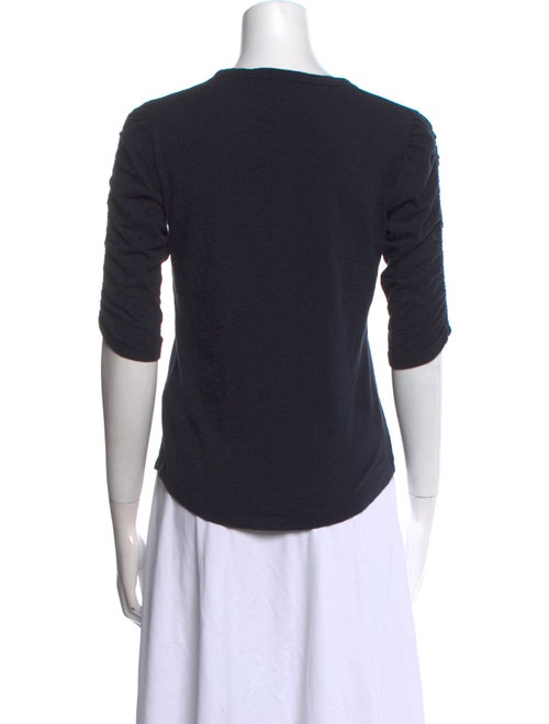 Veronica Beard Bateau Neckline Three-Quarter Sleeve T-Shirt