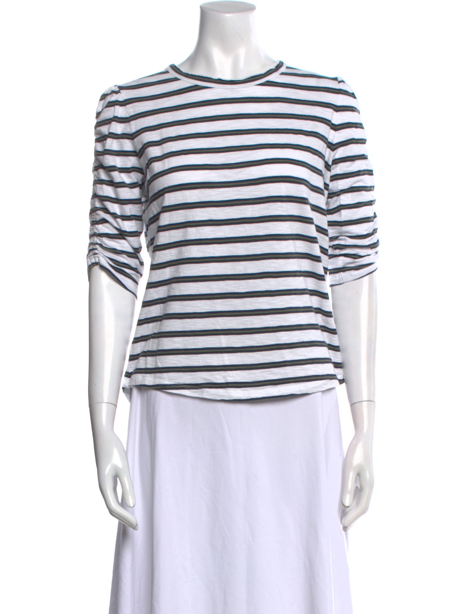 Veronica Beard Striped Crew Neck T-Shirt