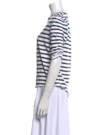 Veronica Beard Striped Crew Neck T-Shirt
