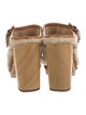Veronica Beard Shearling Fur Trim Mules