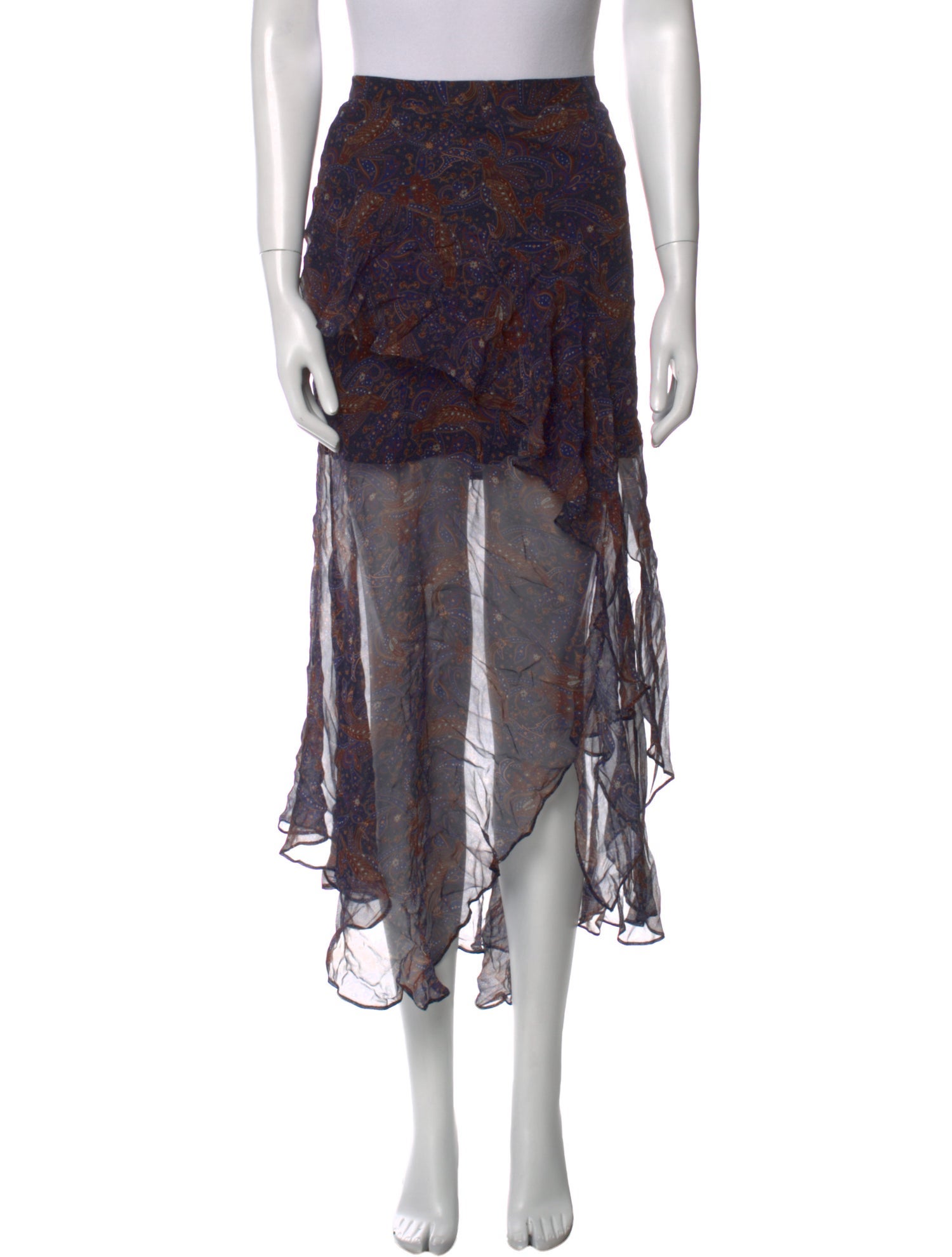 Veronica Beard Silk Midi Length Skirt