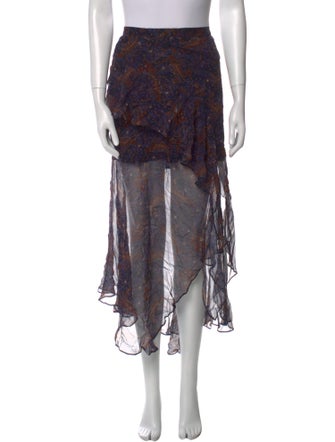 Veronica Beard Silk Midi Length Skirt