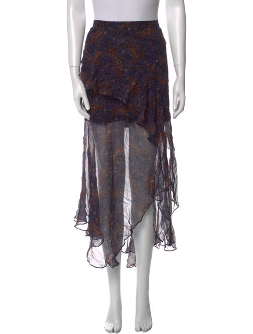 Veronica Beard Silk Midi Length Skirt