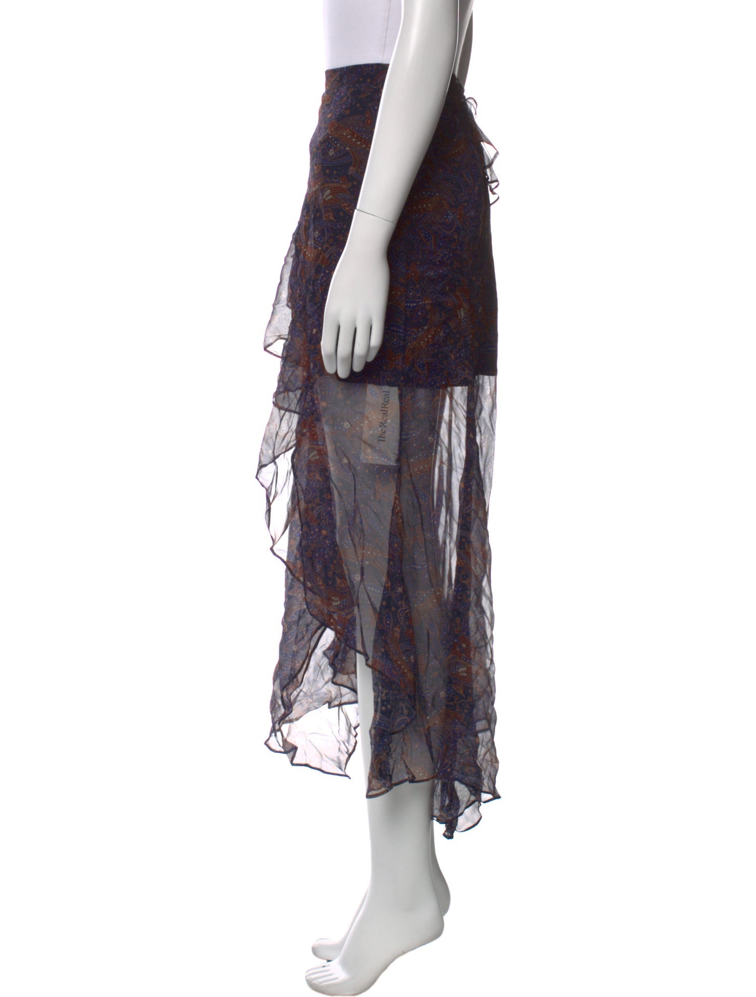 Veronica Beard Silk Midi Length Skirt