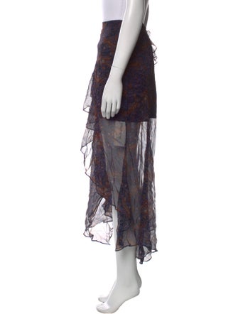 Veronica Beard Silk Midi Length Skirt