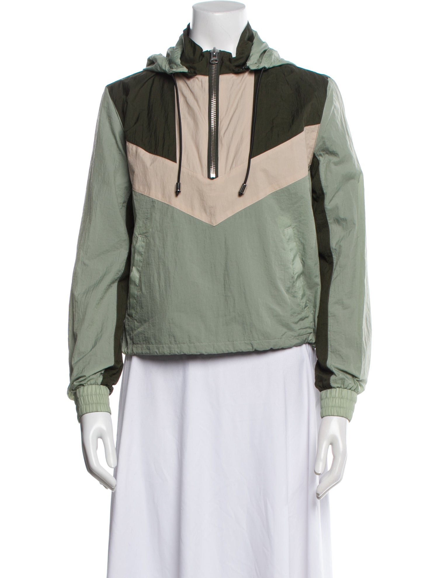 Veronica Beard Colorblock Pattern Biker Jacket