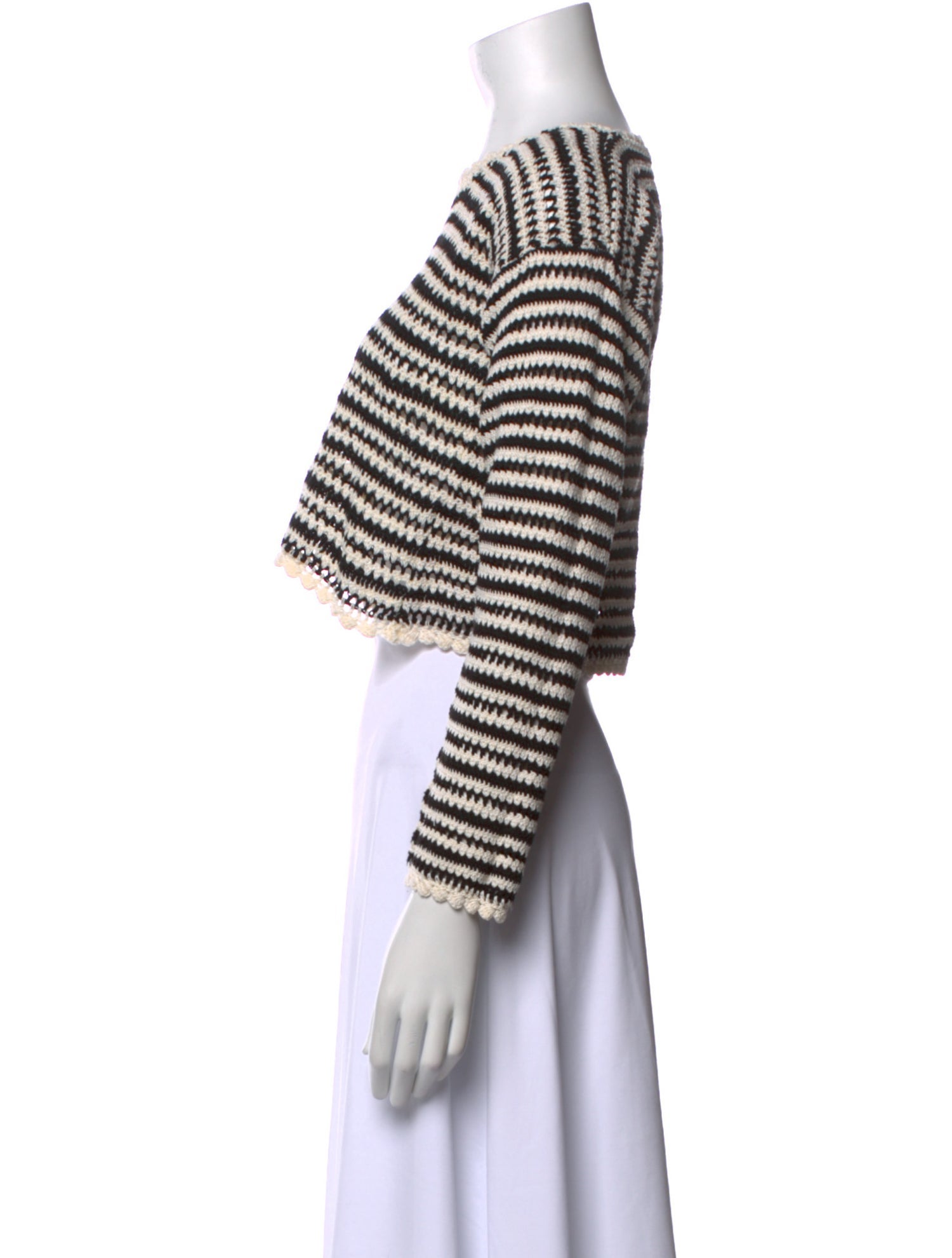 Veronica Beard Striped Scoop Neck Sweater
